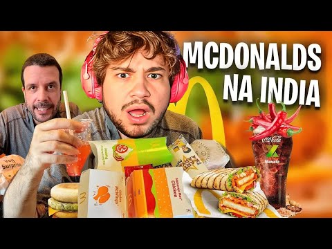 PROVANDO O BIZARRO MENU DO MCDONALDS NA INDIA - React Sou Mochileiro
