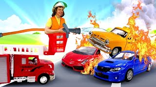 Видео игры для мальчиков – Тушим пожар с Фёдором! - Пожарные машины в Автомастерской. Видео игры для мальчиков – Тушим пожар с Фёдором! - Пожарные машины в Автомастерской.