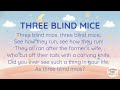 Three Blind Mice Nursery Rhyme for Kids📚Read Aloud &amp; Early Reading Practice