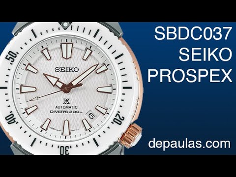 Checking out the Summer Friendly Seiko Transocean SBDC037 White Ceramic  Prospex - YouTube