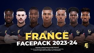 France NT Facepack 2023/24 Season - Sider and Cpk - Football Life 2024 and PES 2021