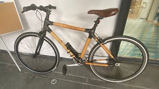 Bicicleta ecológica elaborada de bambú, Andrés Salazar Vidales del Mapasin Sinaloa nos explica