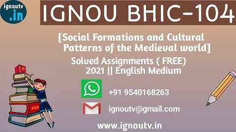 IGNOU BHIC-104 Solved Assignment 2021 [FREE] || IGNOU BAHIH || BHIC-104 || IGNOU TV || IGNOU ||