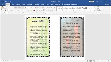 How to Make Watermark Pictures, 2 Column Custom Page Border in Microsoft Word Document