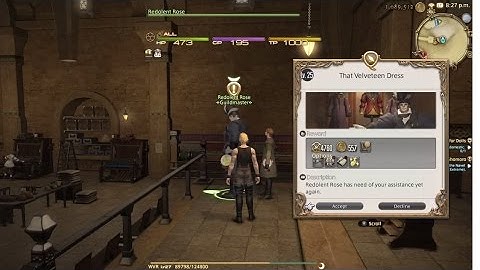 FFXIV ARR: That Velveteen Dress (Weaver Class Quest LV 25) Cutscene