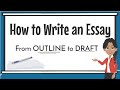 How to write an essay for beginners  outline to draft