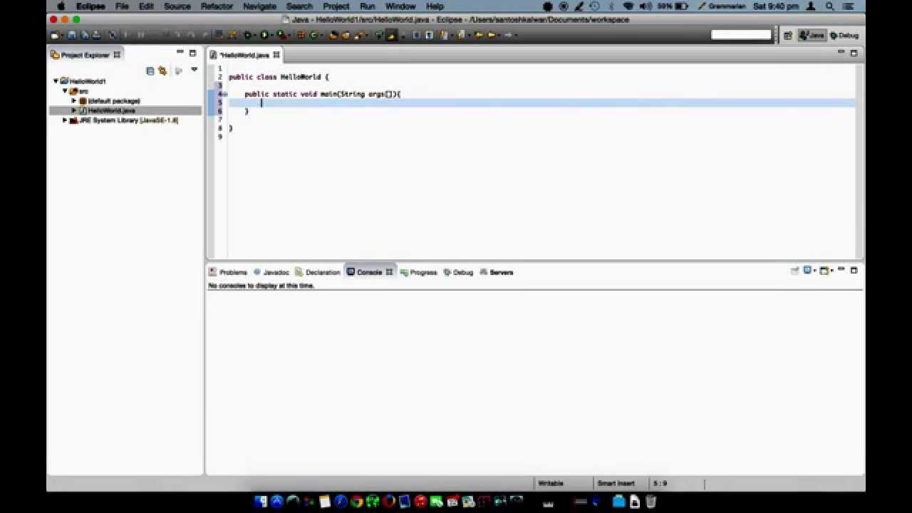 Thinking in Java #1 - Eclipse/Hello World - YouTube
