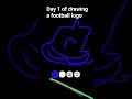 day 1 of drawing a football logo