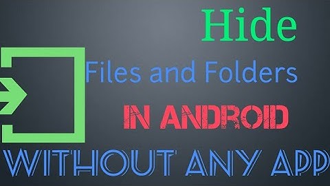 Hide files and folders without any app | technical star