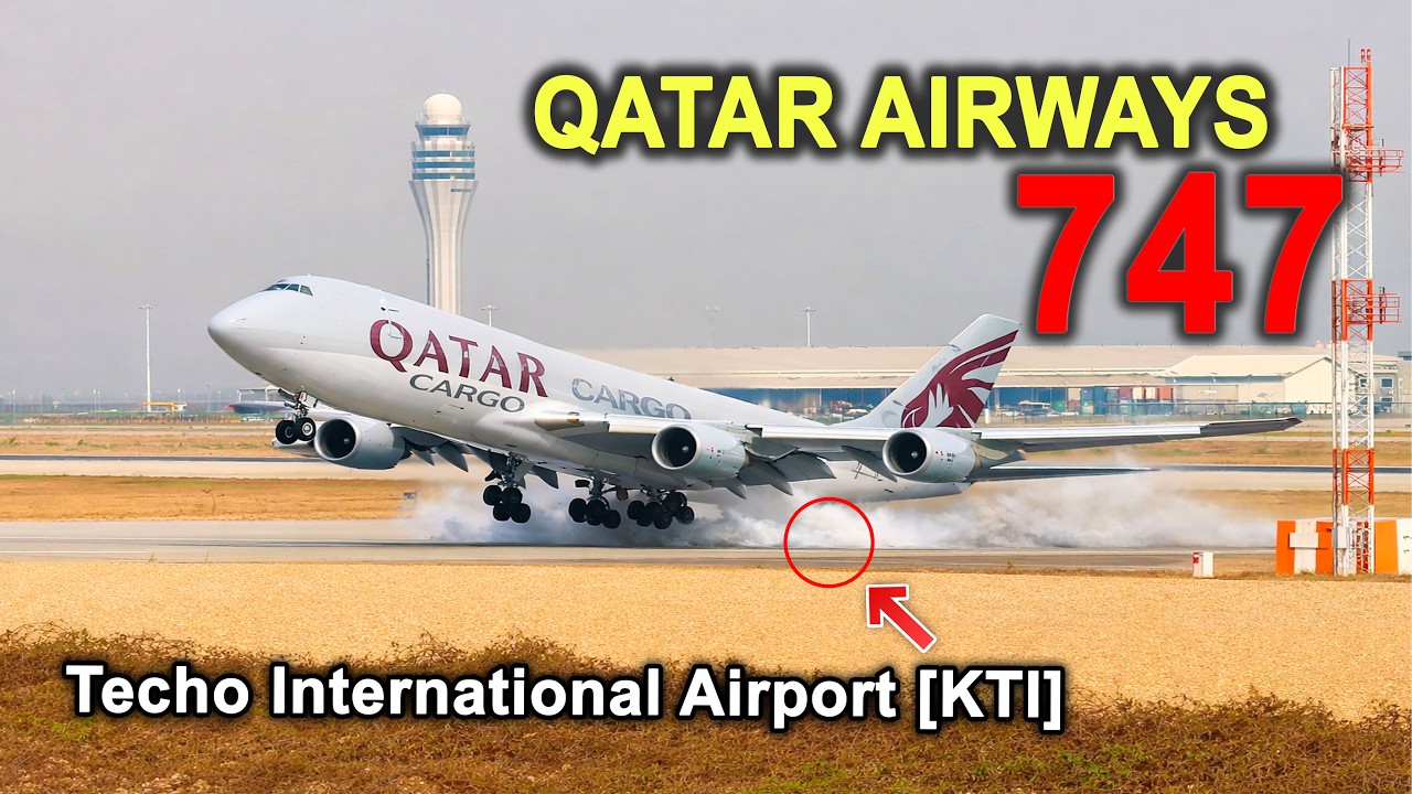 12 MINS of Landings and Takeoffs for Qatar Airways and Airplanes more Flights at Techo Airport Ep03