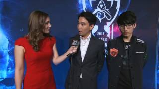 Easyhoon Interview (English Last Answer) - Worlds 2015 - SKT vs OG - League of Legends
