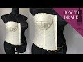 How To Drape A Bra Cup Bodice using a dress form