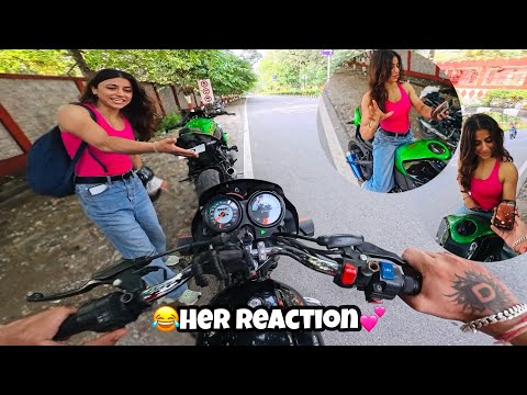 Her Reaction on My Kawasaki Zh2❤️ Loudest Kawasaki in the City #reaction #kawasaki #zh2 #loudest 