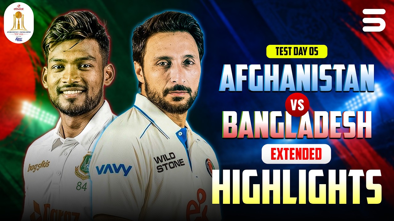 Full Highlights | Day 5 | Afghanistan vs Bangladesh | One-Off Test | M9Q1J