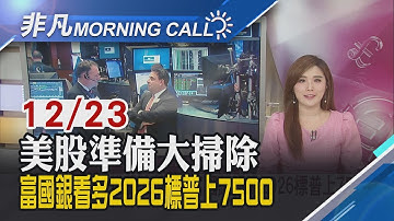 美股回歸AI題材 輝達H200傳將出貨中國漲1% 減少對中國依賴 歐盟未雨綢繆加速"去中化"｜主播葉俞璘｜【非凡Morning Call】20251223｜非凡財經新聞