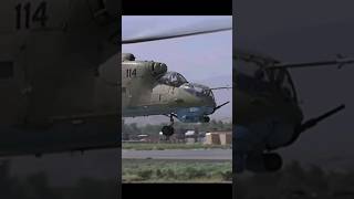 Afghan Mi-24V Hind-E in action #shorts #gunship #mi24 #afghanistan #attackhelicopters