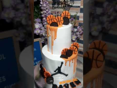basketball theme cake