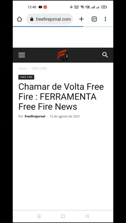 Chamar de Volta Free Fire : FERRAMENTA Free Fire News 