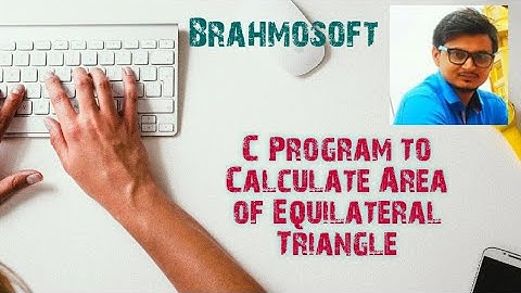 C Program to Calculate Area of Equilateral Triangle ||By Vivek Pandey