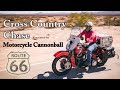 Nearly 100 antique motorcycles travel along route 66 on the cross country chase 2022 competition