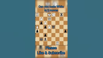 || Mate in 2|| #shorts #chess  #checkmate #learnchess  #tactics   #chessforbeginners #chesstricks