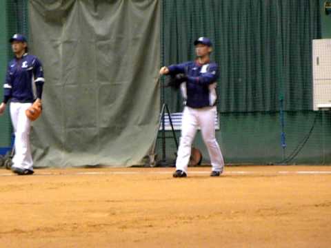 2012.2.6.南郷キャンプキャッチボール。