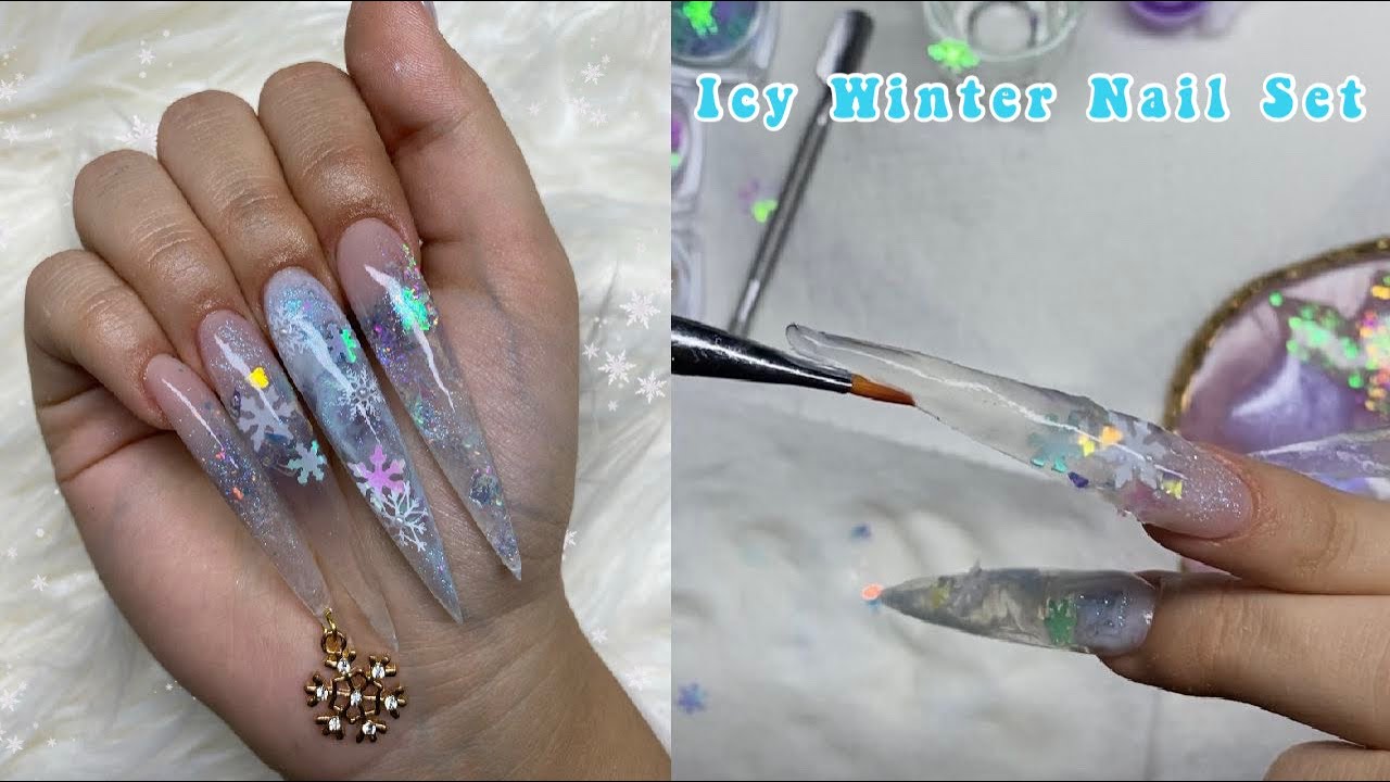 SILVER NEW YEAR NAILS✨ EASY POLYGEL APPLICATION & 3D CHROME NAIL ART