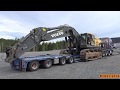 4K| Volvo FH16 750 Hauling A Volvo EC700CL Excavator