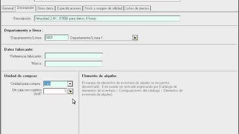 Software contable ContaPyme - Configuración unidad de medidas en compras de elemento inventario
