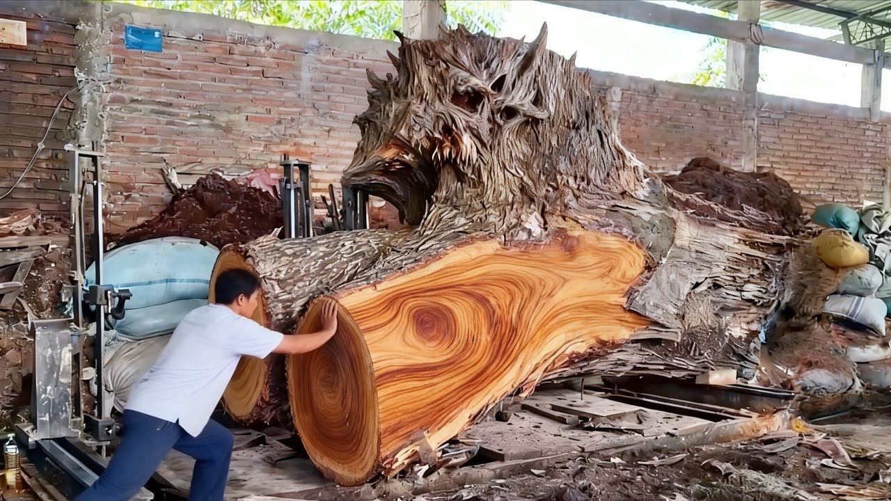 The hardness of this large tree branch destroyed the bandsaw