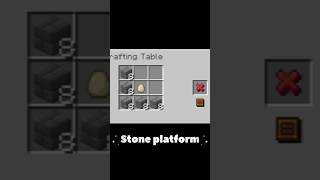 How to make stone platform in crafte MC minecraft #gaming