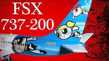 Delta Express "Powerpuff Girls" Boeing 737-200 Special Paint Repaint FSX HD