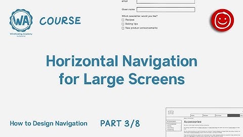 3. Horizontal navigation for large screens - How to design navigation