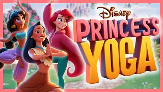DISNEY PRINCESS YOGA 🧘‍♀️ calming yoga for kids | Valentine’s day Brain Break | Cosmic GoNoodle