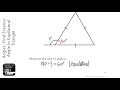 Angles: Find Exterior Angle In Equilateral Triangle (Grade 3) - OnMaths GCSE Maths Revision