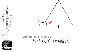 Topic: angles: find exterior angle in equilateral triangledo this
paper online for free: https://www.onmaths.com/angles/grade: 3this
question appears on calc...