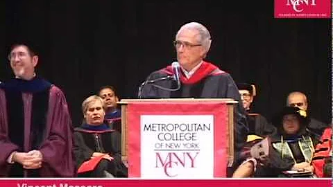 2012 MCNY Commencement Ceremony, Vincent Massaro Accepting the Award