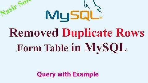 How to Removed duplicate Rows From Table in MySQL | MySQL | DELETE JOIN statement