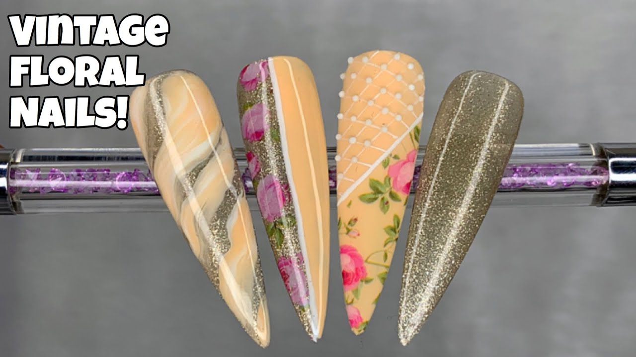 Vintage Floral Nails | Madam Glam | Nail Sugar