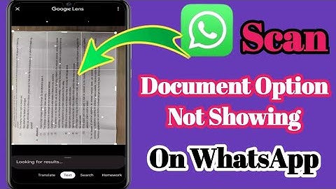 How to Fix Scan A Document Option Not Showing on WhatsApp(2025)