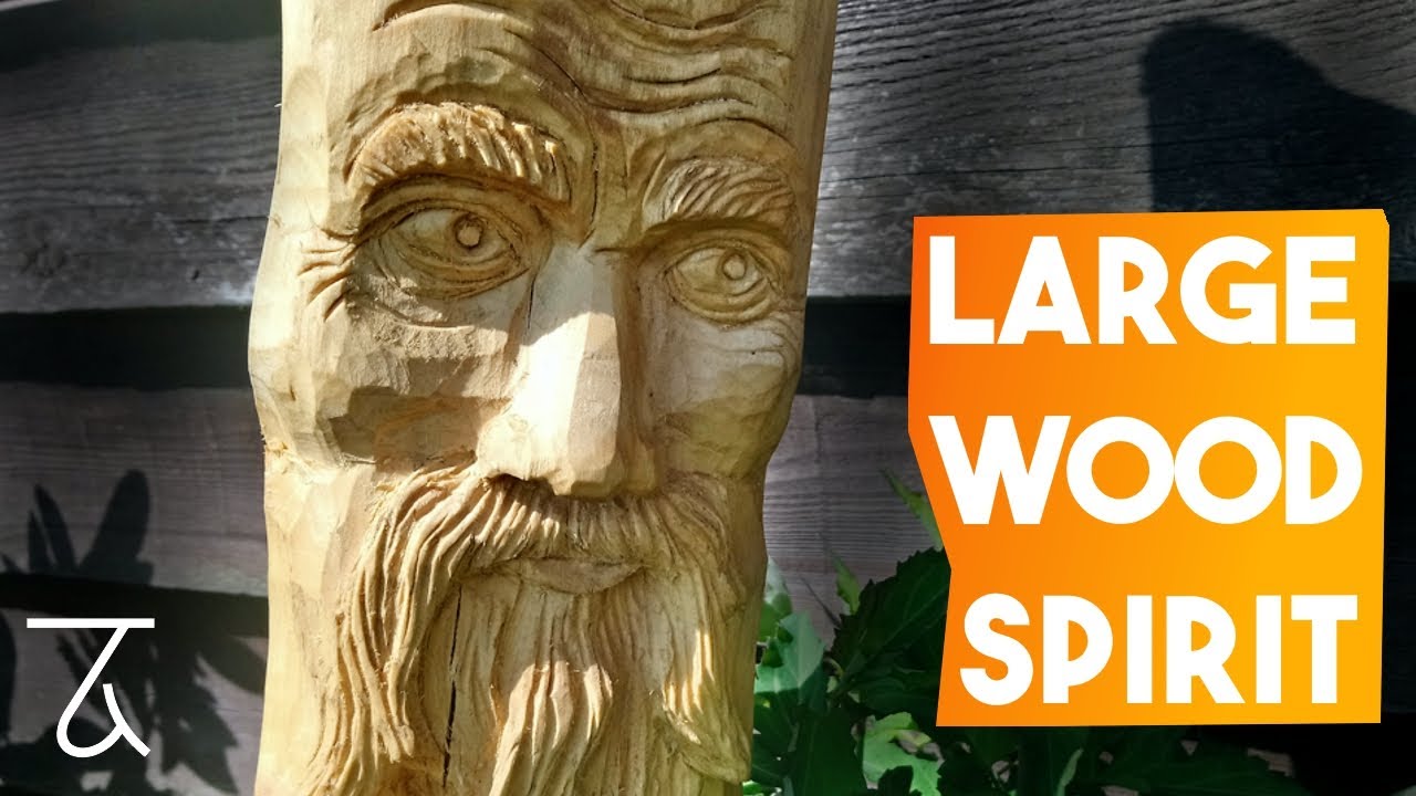 carving-a-big-wood-spirit-hand-tool-woodworking-youtube