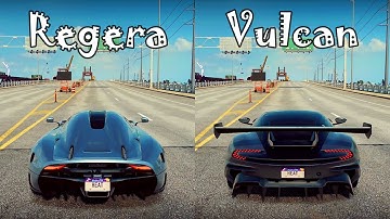 NFS Heat: Koenigsegg Regera vs Aston Martin Vulcan - Drag Race