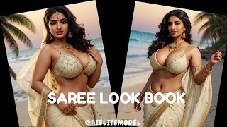 [4K] Enjoy The Best Elite Indian Beauty Saree Lookbook Models #Saree #Ai #Viralvideo