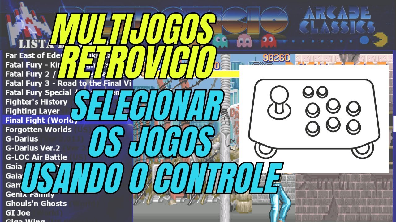 MULTIJOGOS RETROVICIO - CONFIGURAR JOYSTICK PARA SELECIONAR OS JOGOS.