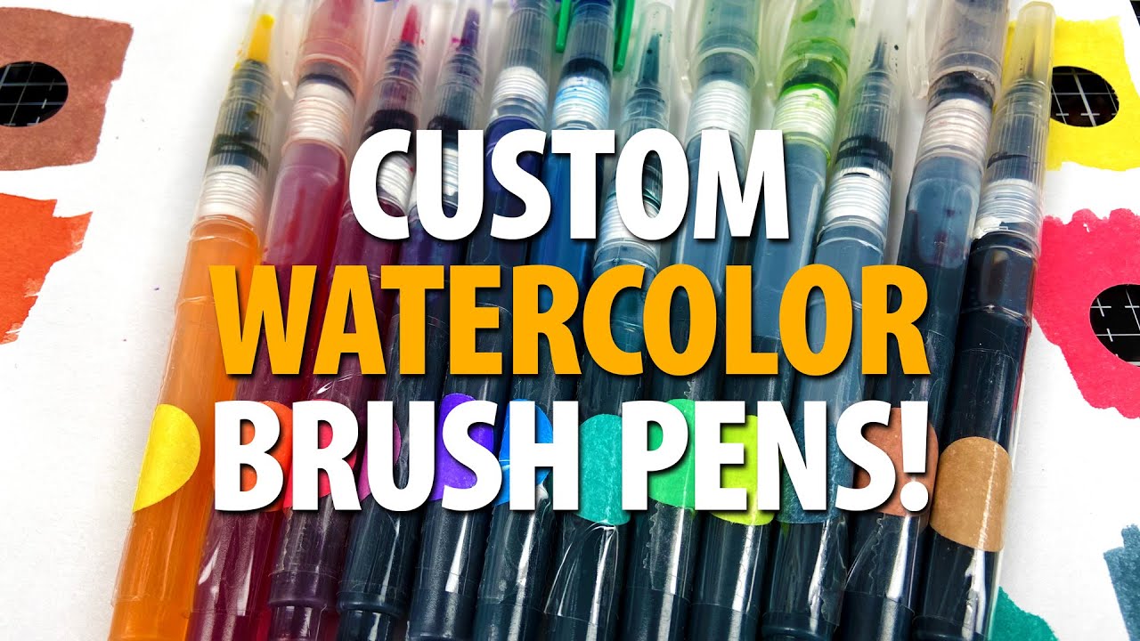Making My Own Watercolor Brush Pens YouTube