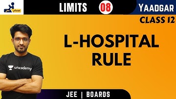 Limits 08 | L-Hospital Rule | Yaadgar Series | JEE Planet | Aman Malik