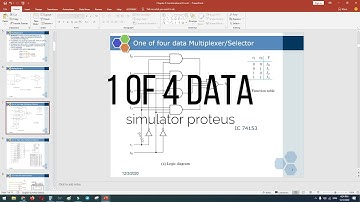 Multiplexer circuit simulation on Proteus