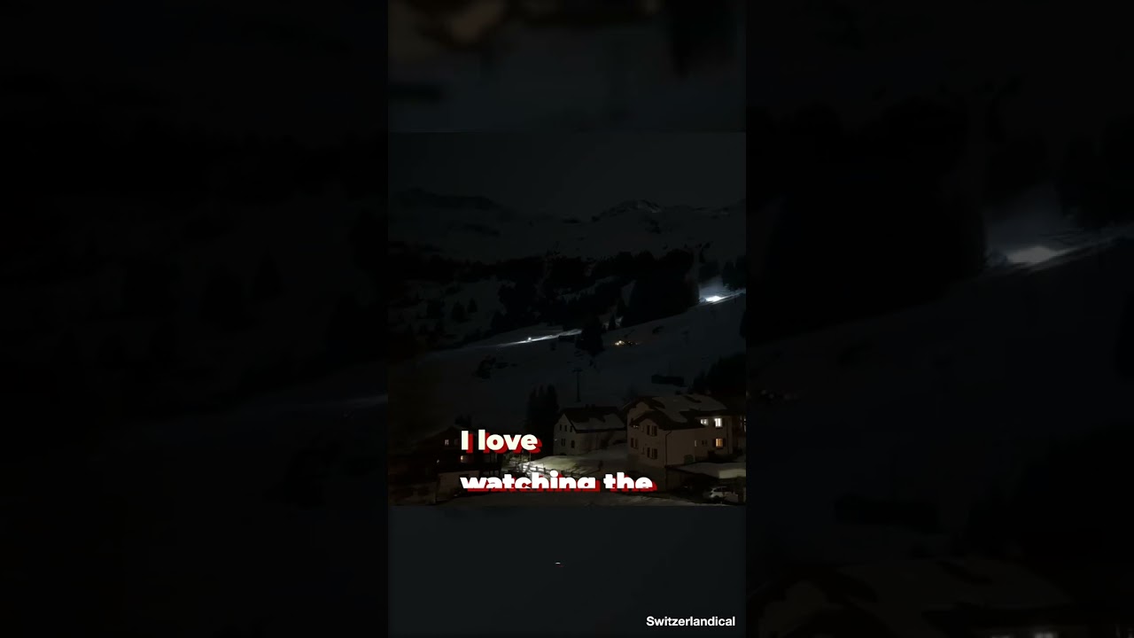 When it gets dark in a ski resort, I love...