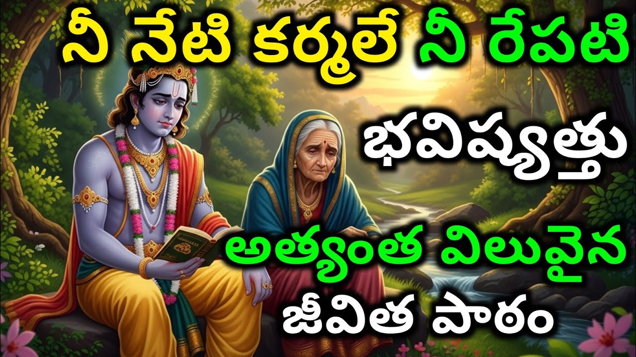 నీ నేటి కర్మలే నీ రేపటి భవిష్యత్తు | gita in telugu | krishna quotes | #telugugita