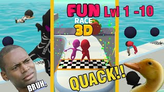 Fun Race 3D - Gameplay - level 1 - 10 - Funny Moments + memes - NO MOD. MAX talent. screenshot 2